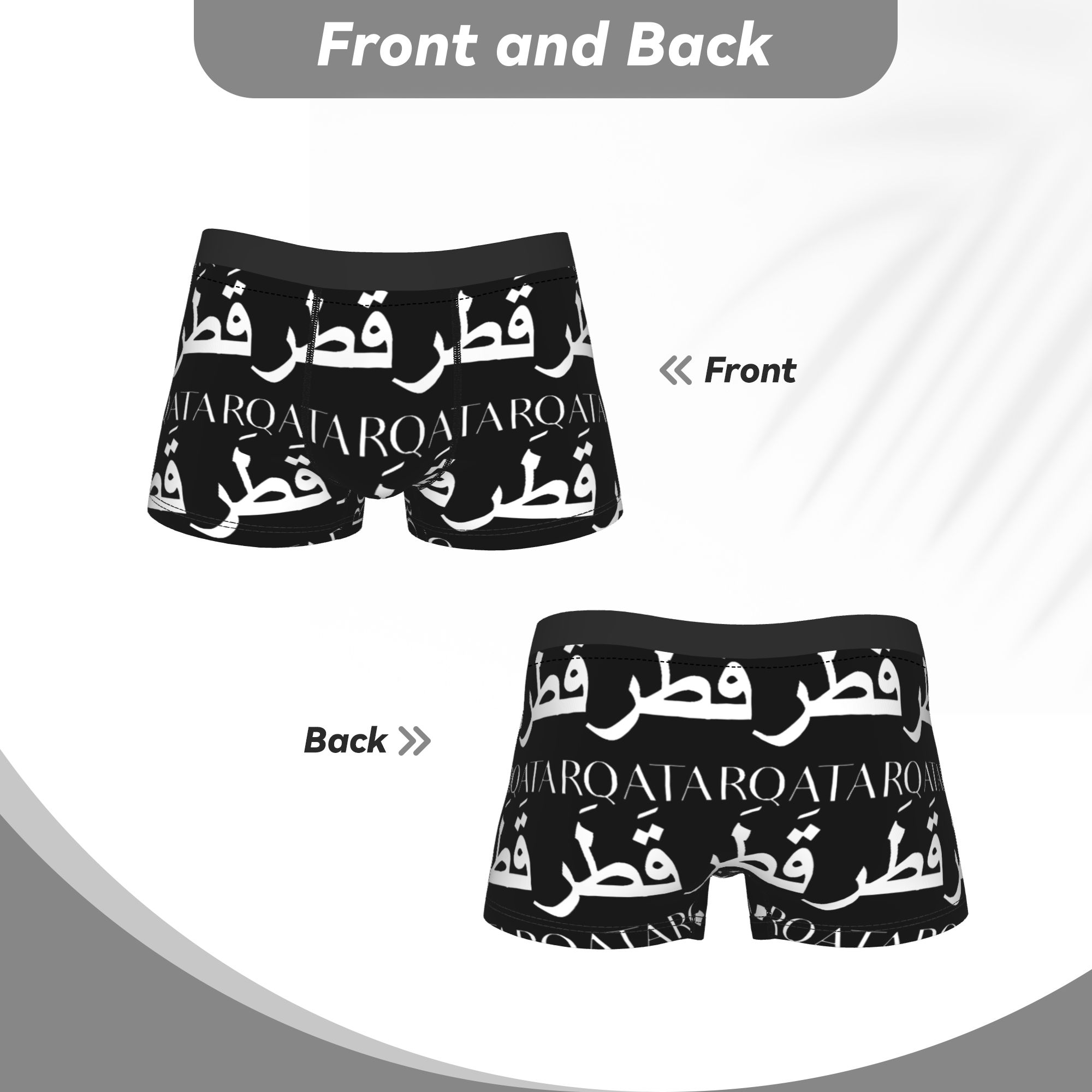Cueca boxer com estampa de cal - 3D Printing Qatar avaliação e preço