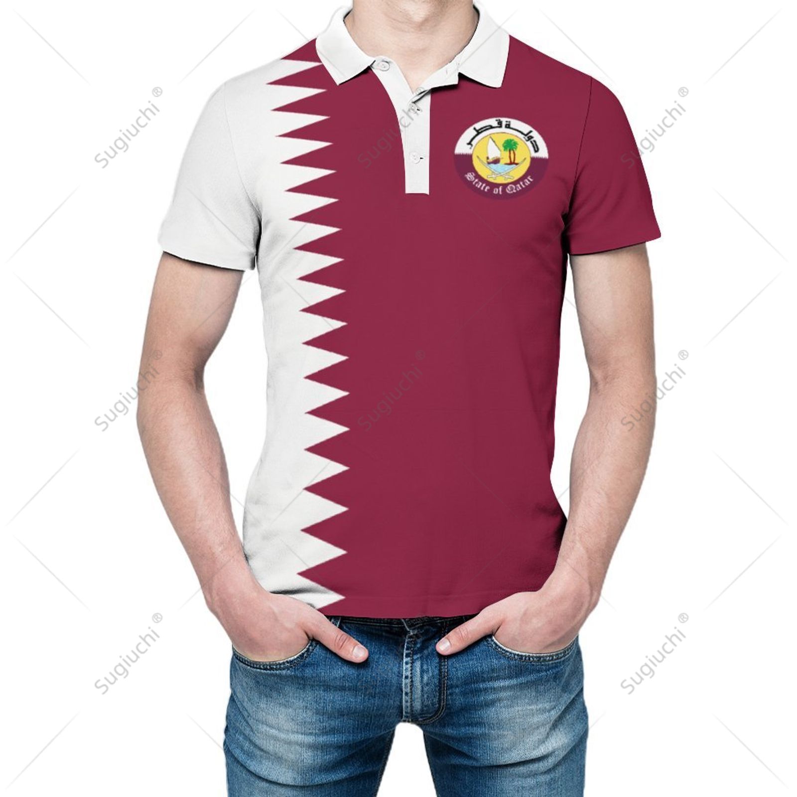 Camisa Polo Unissex com Estamp - 3D Printing Qatar avaliação e preço