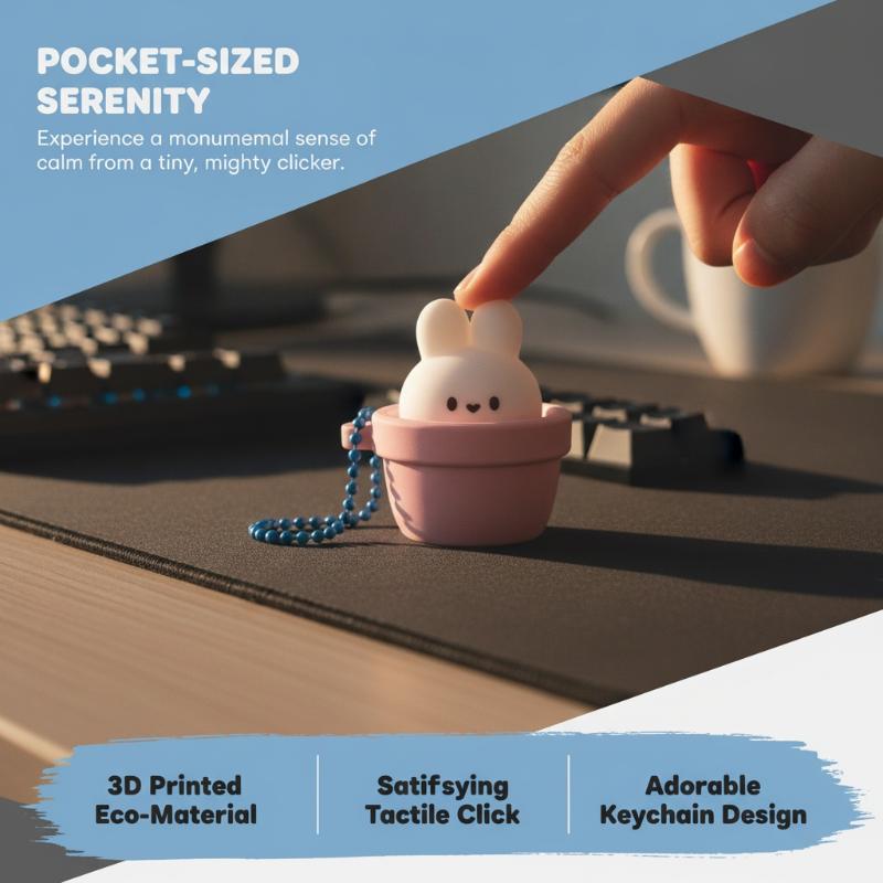 Novo! Chaveiros Clicker de Key - 3D Printing Rabbit avaliação e preço