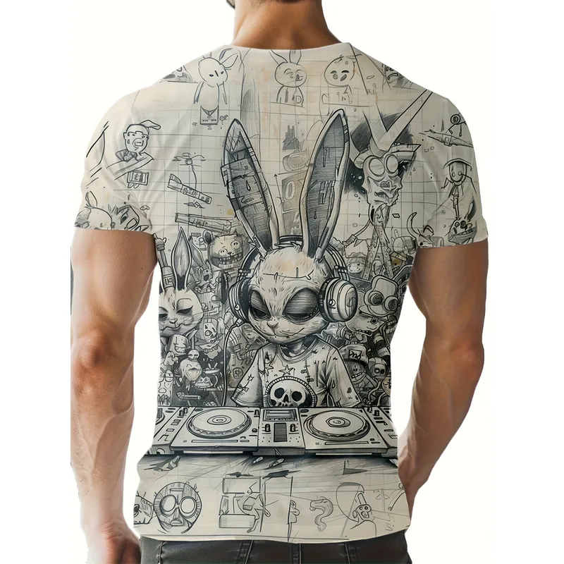 Camiseta Unissex de Manga Curt - 3D Printing Rabbit avaliação e preço